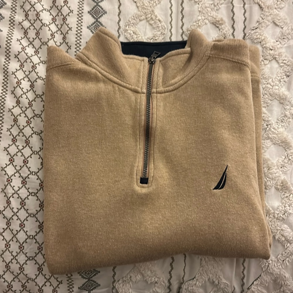 Men’s Nautica three quarter zip pull over